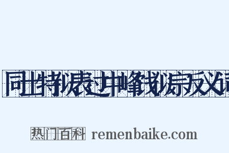 同士特似表过中峰饯似宗反义词是什么意思的图片